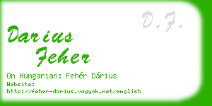 darius feher business card